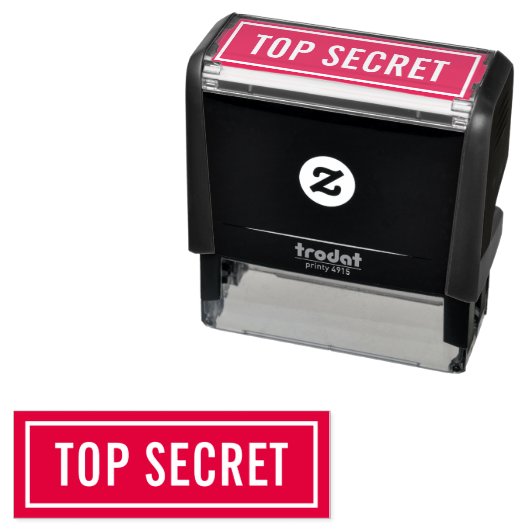 Roter Top Secret Permastempel (Beispiel)
