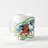 Roter Tornado + Batman Kaffeetasse (Vorderseite Links)