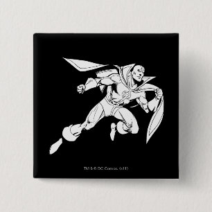 Roter Tornado Umriss Button