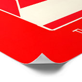 Roter Torweg-Kunstprint Reise beginnt Poster (Ecke)