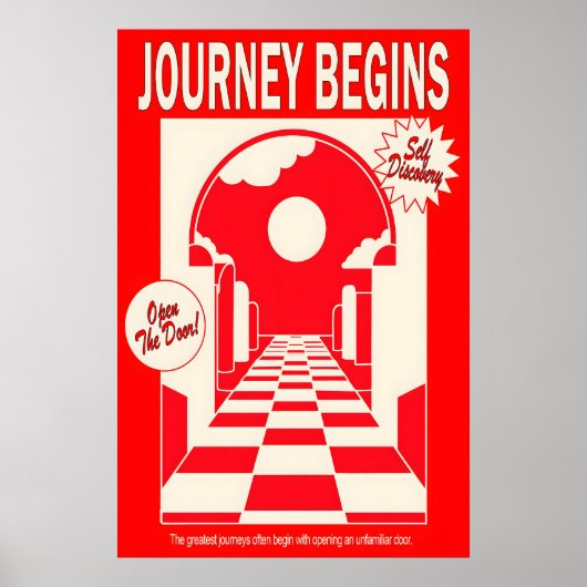 Roter Torweg-Kunstprint Reise beginnt Poster (Vorne)