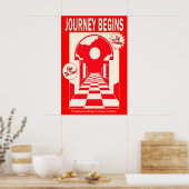 Roter Torweg-Kunstprint Reise beginnt Poster (Küche)
