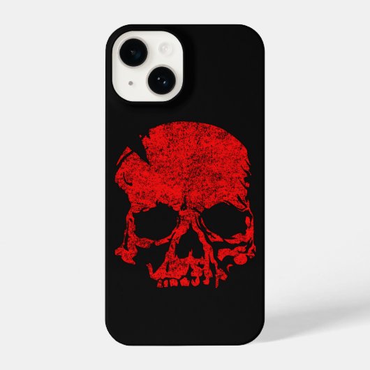Roter Totenkopf Cases  iPhone Hülle (Rückseite)