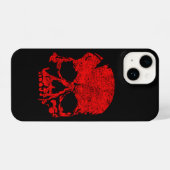 Roter Totenkopf Cases  iPhone Hülle (Rückseite (Horizontal))