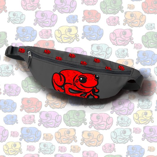 Roter Toto Druckknopfbeutel Bauchtasche