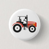 Roter Traktor-Abzeichen-Knopf Button (Vorderseite)