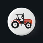 Roter Traktor-Abzeichen-Knopf Button<br><div class="desc">Dieses Abzeichen kennzeichnet einen stylised roten Traktor.

Dieser Entwurf nzt eine Strecke des roten Traktors themed einlädt ergä,  danke Karten und Partyprodukte. Sehen Sie die ganze Sammlung an: https://www.zazzle.com/collections/red_tractor_birthday_party_theme-119695260529471153</div>