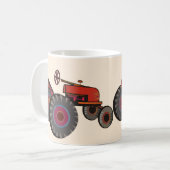 Roter Traktor auf einer Tasse (Vorderseite Links)