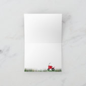 Roter Traktor danken Ihnen Anmerkungs-Karte Dankeskarte (Innenseite)