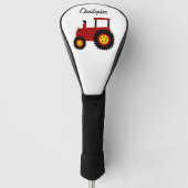 Roter Traktor Design Golf Headcover (Vorderseite)