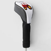 Roter Traktor Design Golf Headcover (angewinkelt)