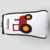 Roter Traktor Design Golf Headcover (Vorderseite)