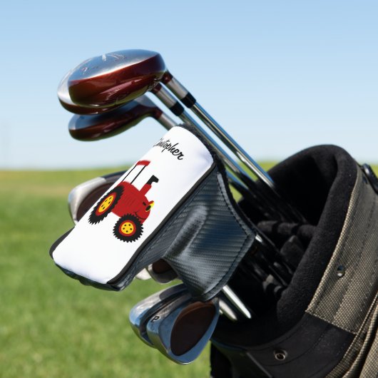Roter Traktor Design Golf Headcover (In Situ)