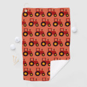 Roter Traktor Design Jeder Farbige Hintergrund Golfhandtuch (Insitu)