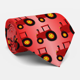 Roter Traktor Design Krawatte
