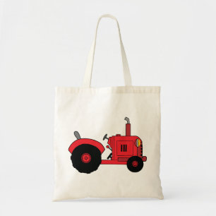 Roter Traktor Fahrzeug Tragetasche