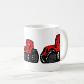 Roter Traktor Kaffeetasse (VorderseiteRechts)