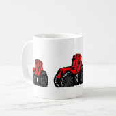 Roter Traktor Kaffeetasse (Vorderseite Links)