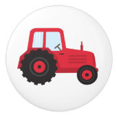 Roter Traktor Keramikknauf (Vorderseite)