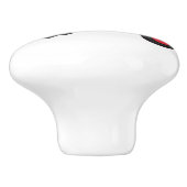 Roter Traktor Keramikknauf (Seitenansicht)