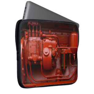 Roter Traktor-Motor Laptopschutzhülle