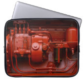 Roter Traktor-Motor Laptopschutzhülle (Vorderseite)