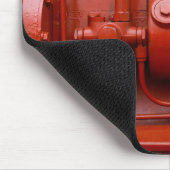 Roter Traktor-Motor Mousepad (Ecke)
