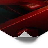Roter Traktor-Motor Poster (Ecke)