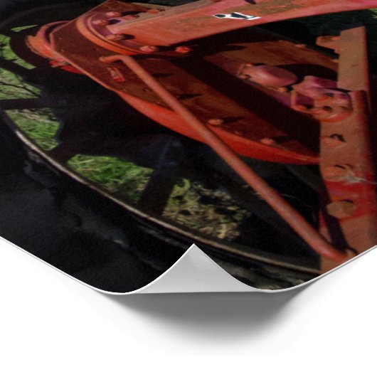 Roter Traktor-Plakatdruck Poster (Ecke)