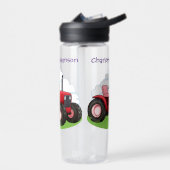 Roter Traktor Rosa Sitzplatz Cartoon Kid Bauer Trinkflasche (Links)