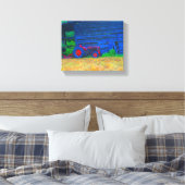 Roter Traktor vor Scheune Leinwanddruck (Insitu (Schlafzimmer))