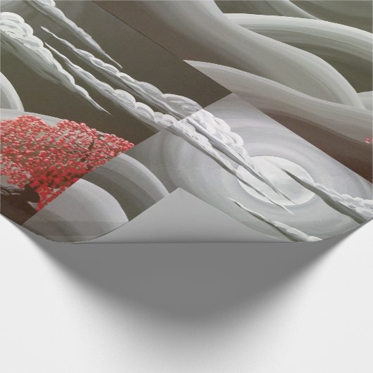 Roter Tree abwischen Geschenkpapier (Ecke)