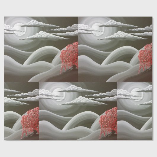 Roter Tree abwischen Geschenkpapier (Flach)