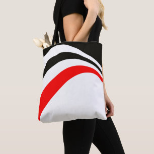 Roter Trend, Schwarz, moderne Streifen Tasche
