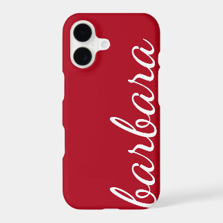 Roter trendiger Schriftzug personalisiert