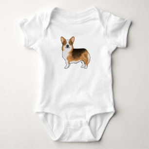Roter Tricolor Pembroke Welsh Corgi Süßer Hund Baby Strampler
