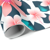 Roter tropischer Hibiskus Geschenkpapier (Rolleneckpunkt)