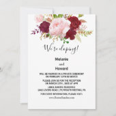 Roter tropischer und romantischer Empfang Einladung (Vorderseite)