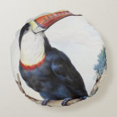Roter Tucan (1748) von Aert Schouman Rundes Kissen (Rückseite)