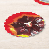 Roter Tulip Papier Untersetzer (angewinkelt)