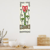 Roter Tulip Poster (Küche)