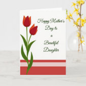 Roter Tulpen-Muttertagskarte Karte (Gelbe Blume)