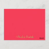 Roter Tulpenrand ~ Dankeskarten Postkarte (Rückseite)