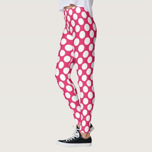 Roter Tupfen Custom – Elegante Mode Leggings (Links)