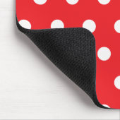 Roter Tupfen Mousepad (Ecke)