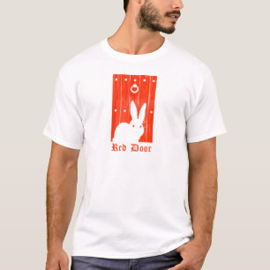 Roter Tür-Kaninchen-T - Shirt