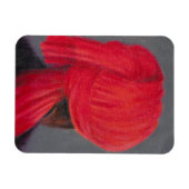 Roter Turban auf Grau 2014 Magnet (Horizontal)