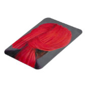 Roter Turban auf Grau 2014 Magnet (Linke Seite)