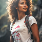 Roter Typografie Schriftart Grönland Nordpol Süd T-Shirt