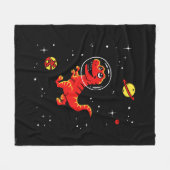 Roter Tyrannosaurus Rex Dinos im All Fleecedecke (Vorderseite (Horizontal))